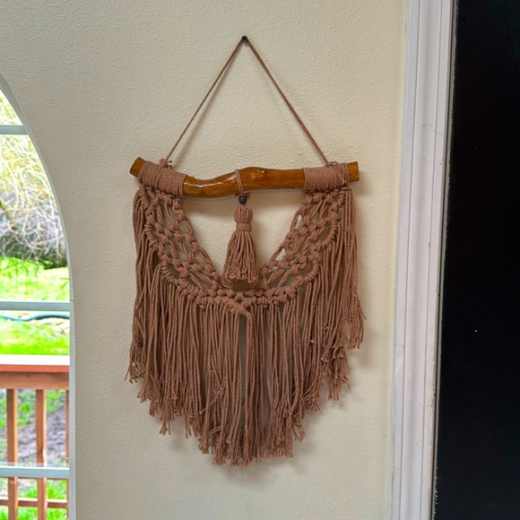 Other - Handmade Macrame Wall Hang with Driftwood